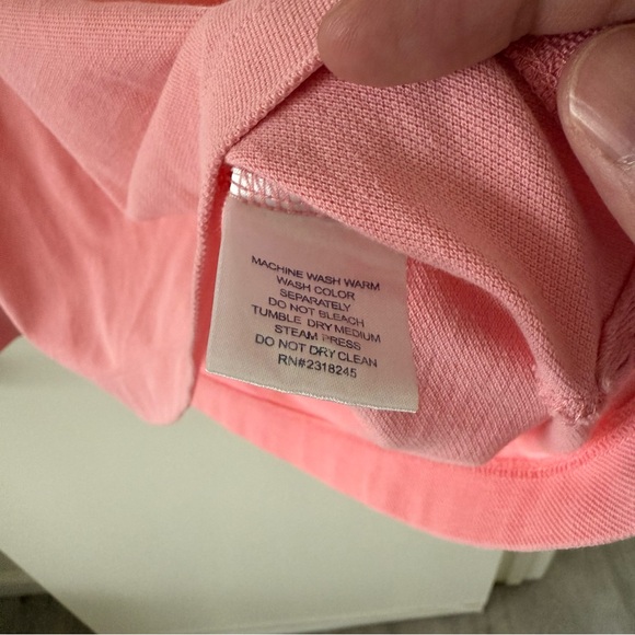 Vineyard Vines Classic Polo Shirt Men’s L Pink Whale Logo Cotton Short Sleeve - Picture 4 of 6